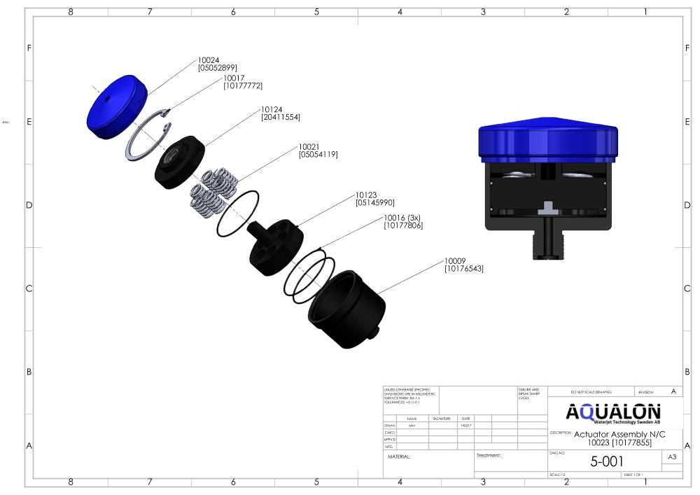 10177855-S-IMI Actuator Assembly N/C Cutting valve