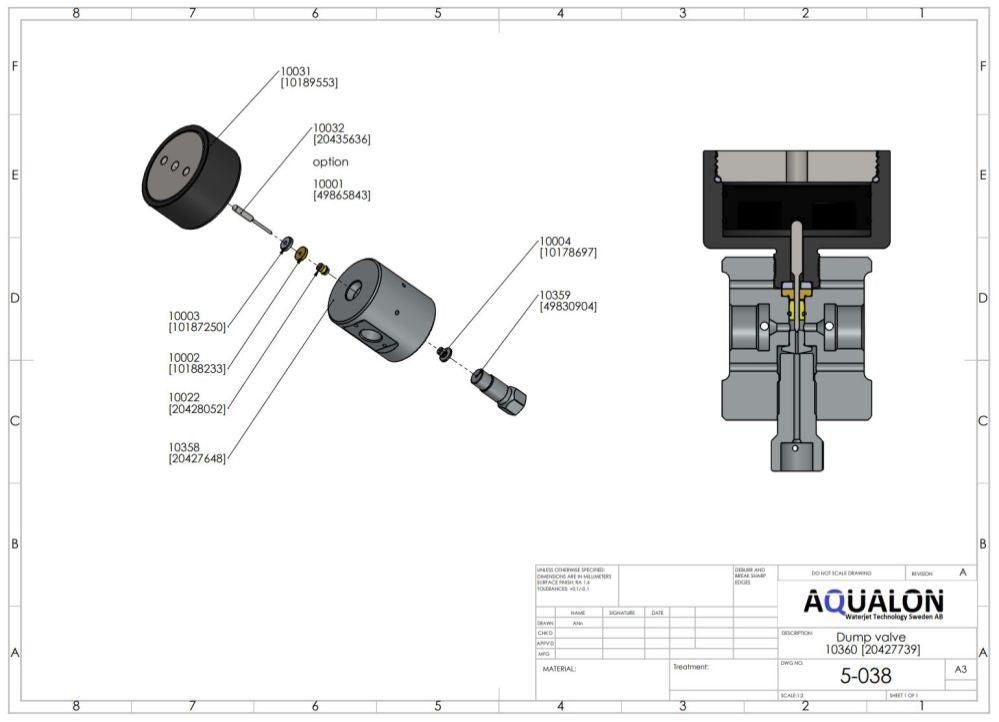 05116017-S-IMI Repair Kit - HP Pneumatic Valve, N/O