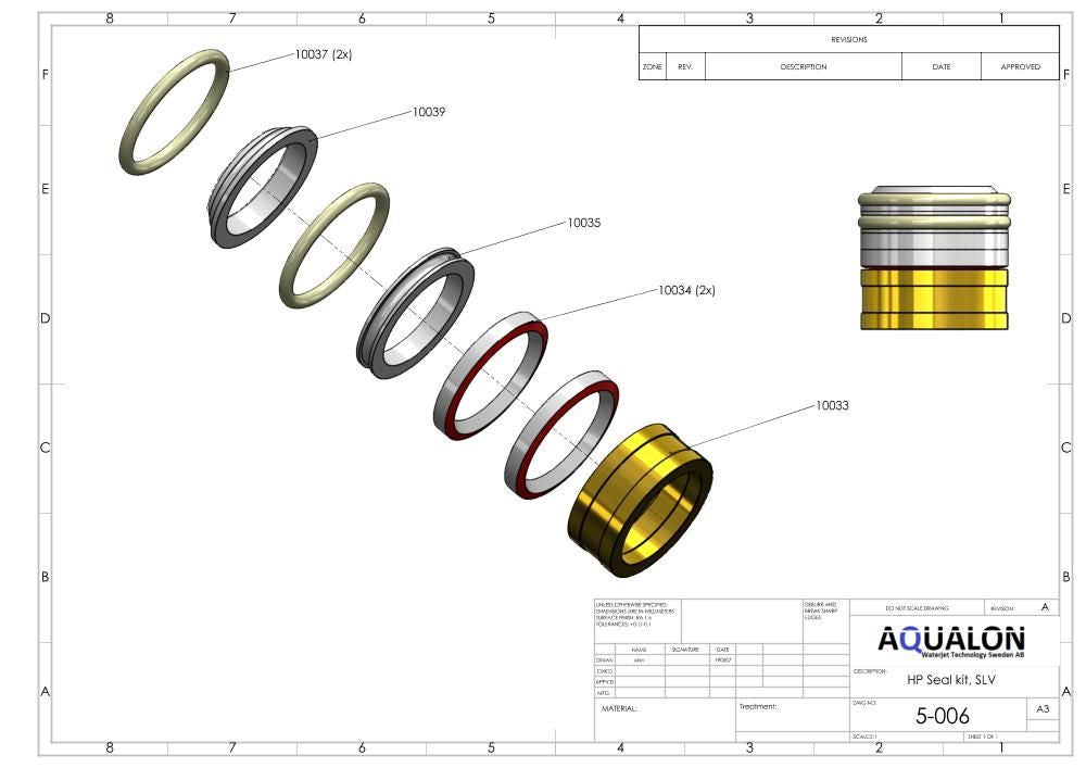 20422243-S-IMI  KMT Type, Seal Assembly, HP Hybrid