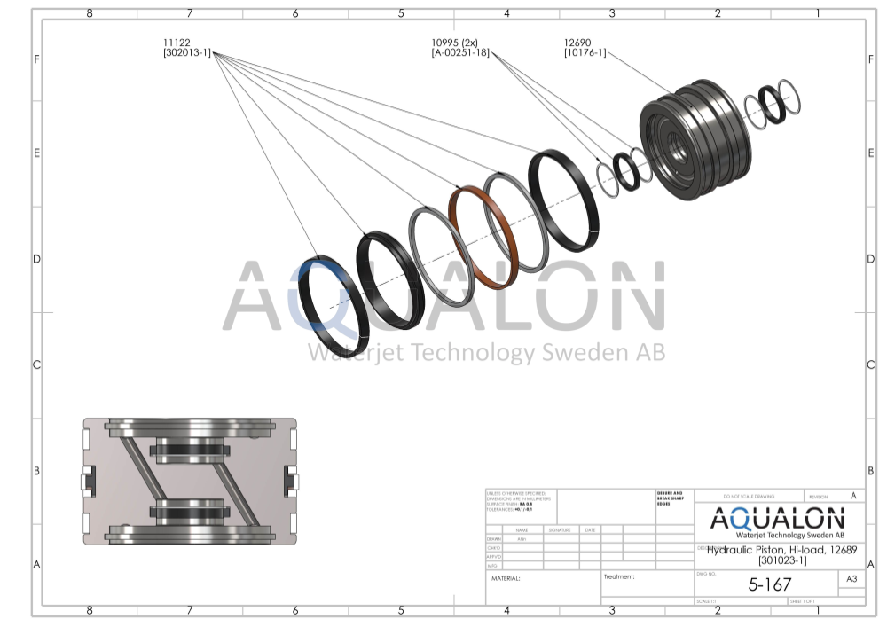 301023-1-S-IMI Hydraulic Piston, Hi-load